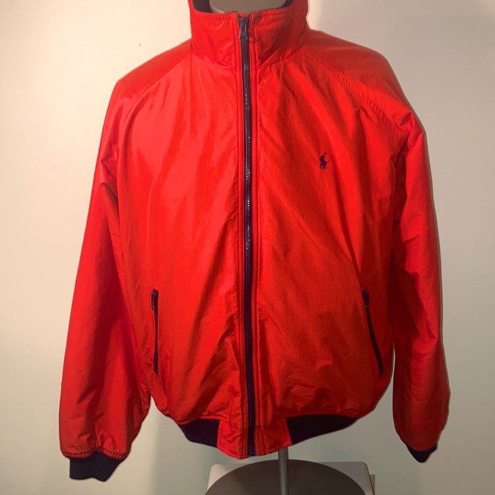 Polo red and blue coat